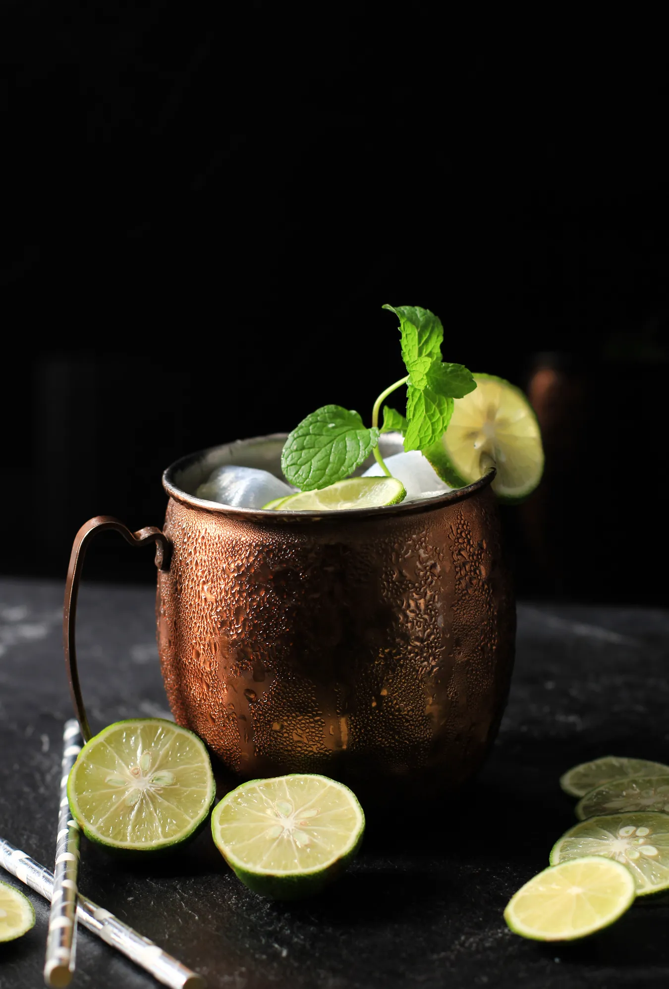 Gin, Ginger Beer, Gruke, Limette, Soda